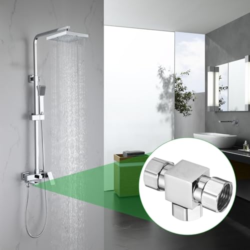 Vanne de dérivation douche uxcell en acier inoxydable argenté de 60mm - 7