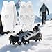 Menolana Outdoor Ice Cleats Snow Traction Cleats Ice Grippers with 7 Studs Shoes Grips Shoe Crampons for Mountaineering Hiking Walking, Clear Claws