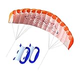 Yunmeryker Surfing Kite mit Educational Kite Line Parafoil Lenkdrachen Sportspielzeug Gefertigt aus Langlebigem Polyestergewebe, Orange