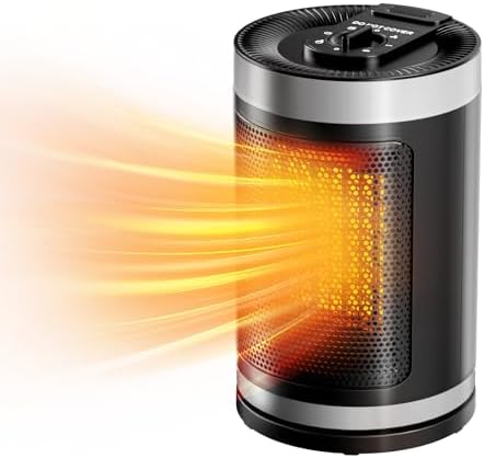 Electric Space Heater, Portable Small Space Heater with Temperatu...