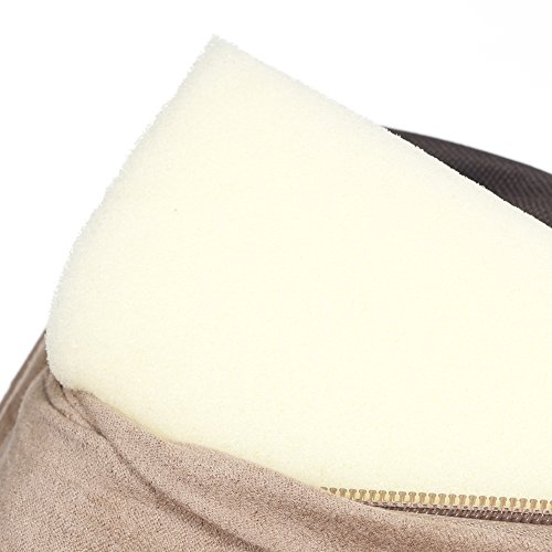 Petmaker Sofa Dog Bed – 35.5X25.5 Pet Bed - 3-Layer Orthopedic Dog Couch With Cooling Gel, Memory Foam And Neck Bolster (Tan/Black) #TOP3