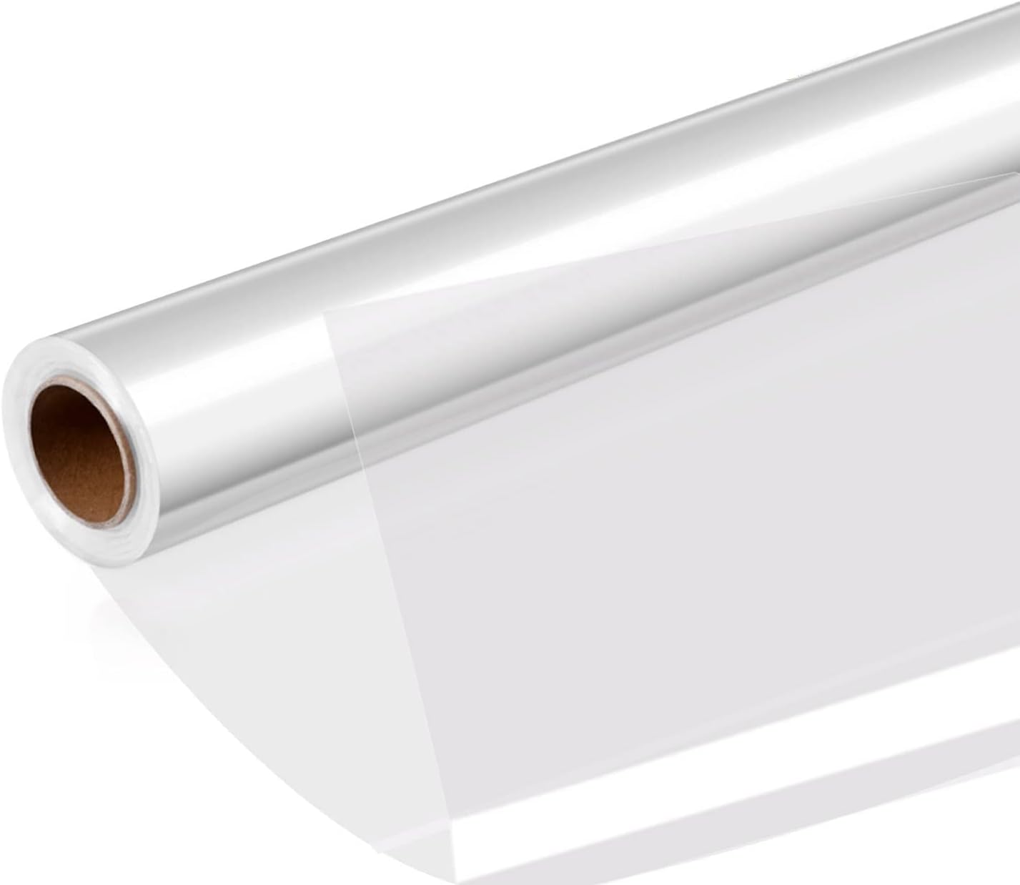 Trintion Cellophane Wrap 100m x 80cm Clear Cellophane Roll Durable Cellophane Gift Wrapping Roll for Hampers Flowers Crafts Baskets for Valentine Birthday Festival