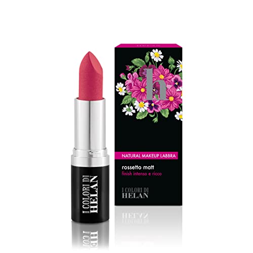 Helan I Colori, Matte Lipstick for Your Makeup with Softening & Elasticising Properties, Long Lasting Fuchsia Red Lipstick
