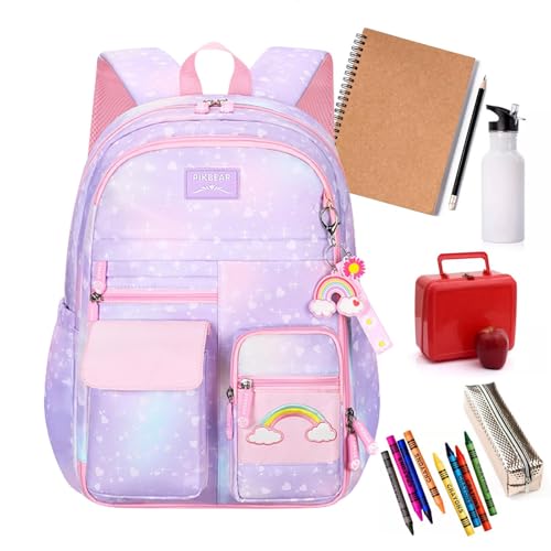 Sac à dos pour filles léger résistant à l'eau, cartable adolescentes - 6