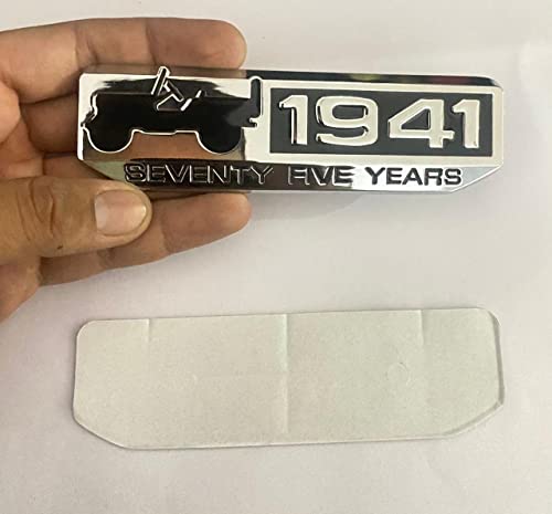 Image of Emblems for Car & Bike Metal Lo.go and Grill Me.tal Lo.go, Auto Accessories for Car Emblem 3D Badge Auto Racing Sport Sticker Grand Tourer Decal. (1941 Chrome Black Sticker)