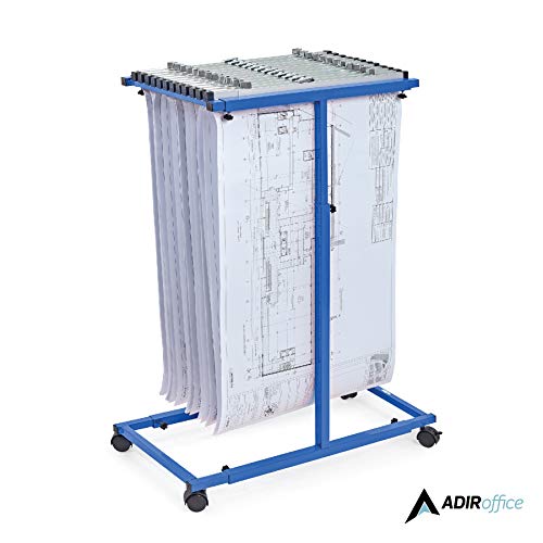 Adir Mobile Blueprint Holder - Adjustable Blue Print Storage Organizer and Construction Plan Holder – Plans Rack for Jobsite and Office (Without Blueprint Clamps) by Adir Corp. - Used condition - Image 9
