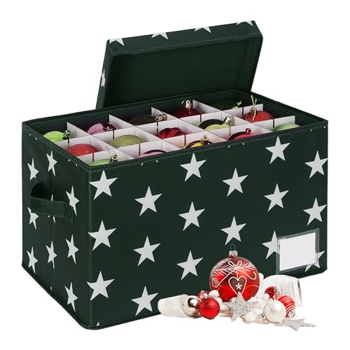 Relaxdays Weihnachtskugel Aufbewahrungsbox, 30 Kugeln, HxBxT: 26,5 x...