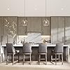 Maven Lane Vienna Counter Stools 26 Inches Set of 2 Swivel Stools with Footrests Grey Solid Wood and Grey Faux Leather Upholstery Ideal for Kitchen Islands and Counters
