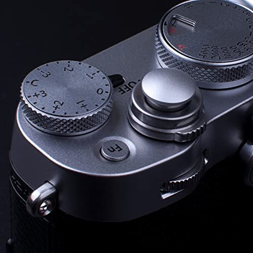 Vko Silver Soft Metal Shutter Release Button Compatible With Fujifilm X-T4 X-T30 X-T3 X100F X-T20 X-Pro2 X30 X100S X-E2S X-T10 X-T2 M6 M7 M8 M9 M10 M9-P Camera 11Mm Concave 10Mm Convex Surface(2 Pack) #TOP4