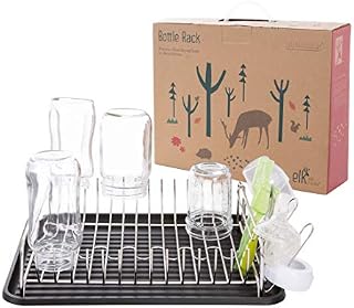 Elk and Friends Stainless Steel Baby Bottle Drying Rack - Countertop Dryer Rack