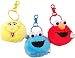 MQJ 3Pcs 3 Styles Sesame Street Elmo Cookie Monster Big Bird 8Cm Keychain Clip Peluche Poupée Jouet
