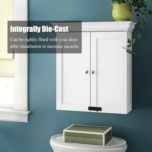 Bivethoi 2 Pcs 3 Inch Barrel Bolt Latch Black Door Latch Hardware, Small Slide Latch Lock Heavy Duty Security Bolt, Aluminum Alloy Gate Slide Lock Latch Mini Warehouse Garage Door Latch (1.3Mm Thick) #TOP5