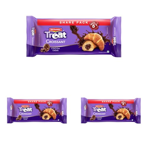 Image of Britannia Treat Croissant Share Pack, 5 * 45g (225gm) (Pack of 3)