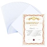 INTERWARM 50 Packung Menükartenhüllen 21.6x28cm Dicke Stabile Papierhüllen Starre Dokumentenhüllen Menükartenhalter Aus Kunststoff Dokumenten Für Seiten Blätter Fotos Dokumente Geburtsurkunden
