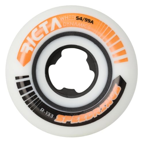 RICTA WHEEL DYNAMICS Ricta Wheels Speedrings Wide 99a Ruedas de monopatín, Unisex, Blanco, 54 mm