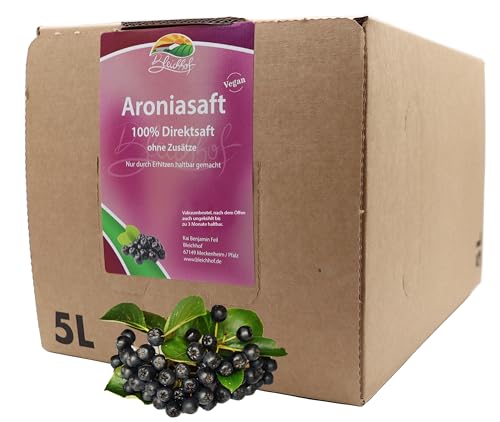 BLEICHHOF® Aroniasaft - Direktsaft, vegan, Bag-in-Box (1x5l Saftbox)