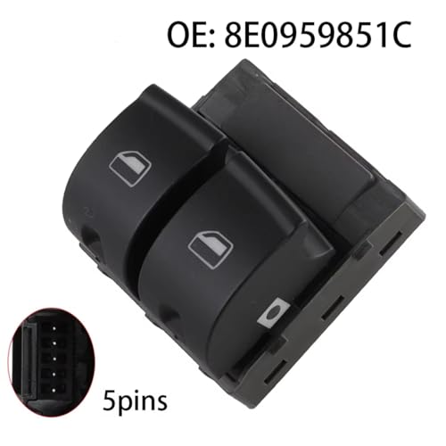 Interruptor maestro elevalunas eléctrico compatible con A4 2005-2008 TT R8 8E0959851C 2