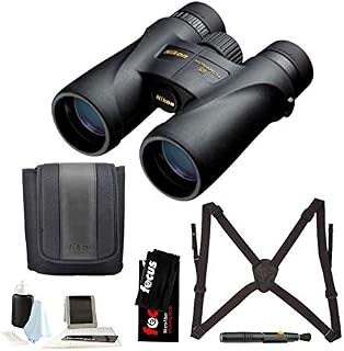 Nikon 7576 Monarch 5 8x42 Waterproof/Fogproof Roof Prism Binoculars Bundle with Lens Cleaning