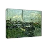  JZSDGB Encadré-Tableau à l\'huile célèbre James ensor Peintures sur toile reproductions d\'art Affiches murales et impression prêt accrocher(canal) 50x65cm(19x26in)