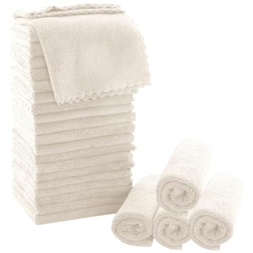 Licsaliwe Pequeñas Toallas de vellón de Coral Ultra Suave, Absorbente para baños para baños