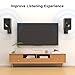 suptek Speaker Wall Mounts, Dual Speaker Stands for Surround Sound Speakers, Universal Bracket, Tilt Swivel Shelves Up to 55lbs Black (2 Pack)