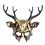 Gold + Black Horn