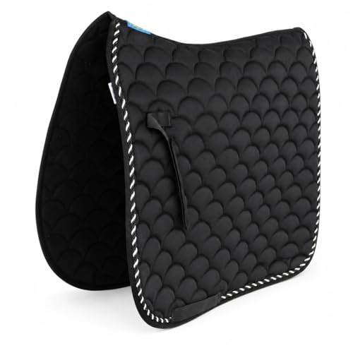 Professional Equine Horse English Quilted Contoured Dressage Trail Saddle Pad Black 7295BK
