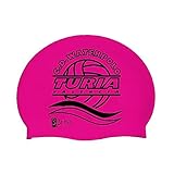 Gorro de Silicona para Piscina - Equipo Waterpolo Turia - Gorro de Natación Impermeable Infantil y Adultos (Rosa)