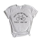 Bike Shirt - Mountain Bike - Bicycling Shirt - Mountain Bike Gift - Bicycle T Shirt - They See Me Rollin - Softstyle Unisex Shirt