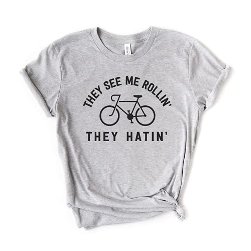 Bike Shirt - Mountain Bike - Bicycling Shirt - Mountain Bike Gift - Bicycle T Shirt - They See Me Rollin - Softstyle Unisex Shirt