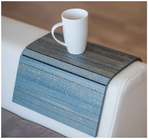 EWART WOODS Canapé Bras Table Canapé Table Canapé Bras Table Canapé Bras Plateau Plateau Canapé en Bois Coaster Canapé Support De Bras (Bleu)