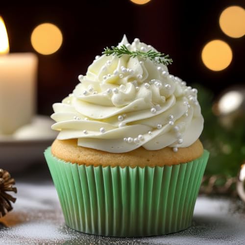 Essbare weiße perlen Zucker streusel 120g Dessert Streusel Kuchen Cupcake Topper Cookie Dekorationen Süße Persönlichkeiten Zuckerstreusel für Hochzeiten und tägliche Kuchendekorationen