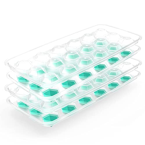 LIORQUE Eiswürfelform 2er Pack Eiswürfelschale Eiswürfelform mit Deckel, Ice Cube Tray BPA-frei für Babynahrung, Party und Bars, 18-Fach/Stück, Grün Cover