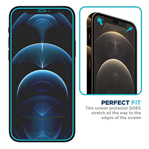 Image of Mr.Shield HD+ Screen Protector for iPhone 12 and 12 Pro, 9H Hardness Tempered Glass Screen Guard, Military Grade Protection, Easy Install, Case Friendly