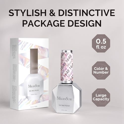 Image of MelodySusie Party Streamer Pink Gel Nail Polish,0.5fl oz Soak Off UV LED Confetti Glow Pink Gel Polish Gift for Women Nail Art Manicure Salon DIY Nail Design Decoration at Home-1648-A2623