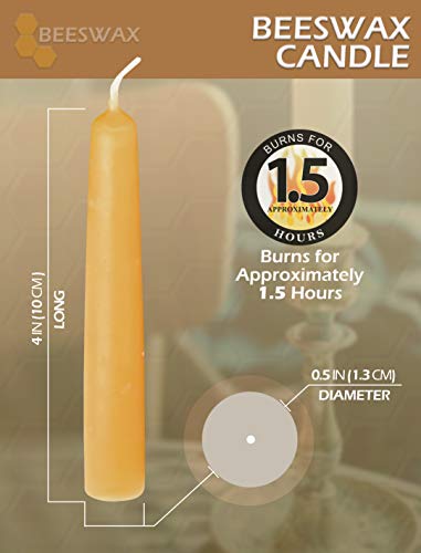 Hyoola Velas de cera de abelha pacote com 12 - Velas de árvore de cera de abelha 100% naturais - Vel