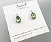 August Birthstone Earrings – Peridot Crystal Teardrop Earrings, Sterling Silver Ear Wires, Handmade Gift
