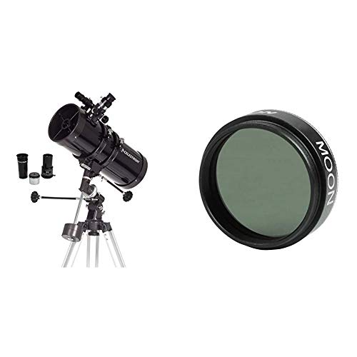 Celestron - PowerSeeker 127EQ Telescope - Manual German Equatorial Telescope for Beginners - Compact and Portable - Bonus Astronomy Software Package - 127mm Aperture & 1.25