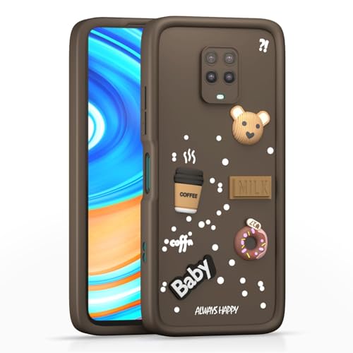 Image of Bintage Ball Bear| Donut| Milk Cake| Baby| Coffee Rubber Case Full Body & Camera Protection Back Cover Compatible for Poco M2 Pro - Brown