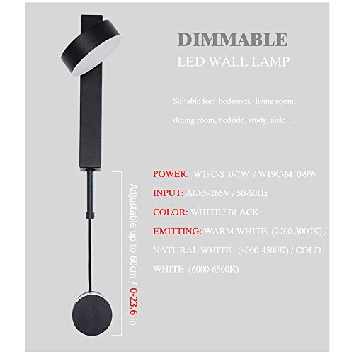 Evita el cansancio visual con este aplique LED regulable de pared 9W 2