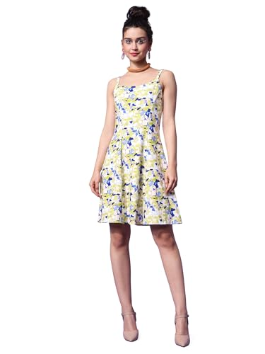 Image of PURVAJA Women's Fit & Flare Knee Length Dress (Wini-012-016)