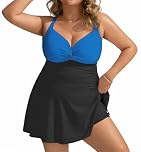 Hanna Nikole Curvy Women One Piece Swimsuit Sleeveless Casual Bathing Suit for Summer Vacation Royal Blue 20 Plus