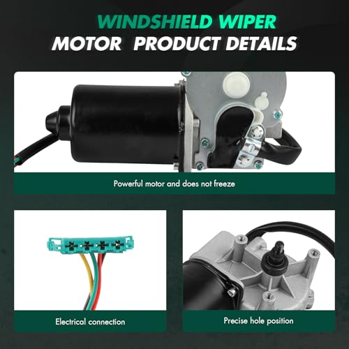 Image of SCITOO Windshield Wiper Motor Compatible for Mercedes-Benz for C43 AMG | Direct fit for 1999-2000 For Mercedes-Benz For C43 AMG|Replaces OE 2028202308|4 Pins|Fit for Front Wiper Motor Sliver /Black