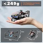 Drone with Camera for Adults, 2K HD FPV Drones with Upgrade Altitude Hold, One-Key Take Off/Landing, Speed Adjustment, Headless Mode, 2 Batteries, Toys Gifts for Teen Boys Girls, Beginner - Image 5