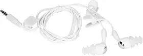 Acouto Fones de Ouvido de Condução óssea IP68 Com Plugue de 3,5 Mm e Tampões de Ouvido Substituíveis para Natação, Corrida, Surf (Branco)