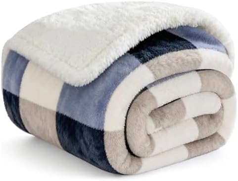 Gracelife Sherpa Fleece Throw Blanket for Couch, Fluffy Plush War...