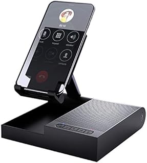 Bluetooth USB Speakerphone, Wireless Speaker with Digital Signal Processing Noise Reduction, Enhanced Voice Pickup, Phone Stand, 10W Wireless Charger, Conference Speaker for Phone, Tablet, Home Office