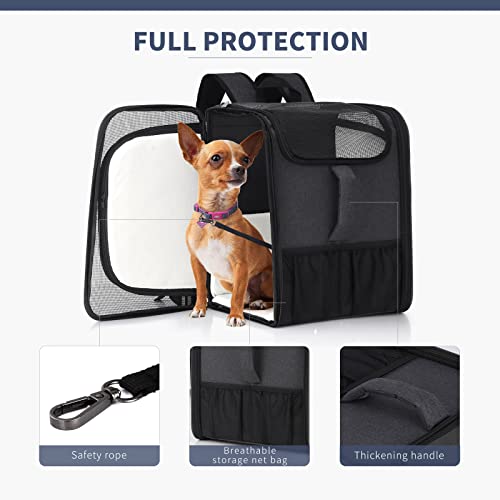 Pet Carrier Backpack For Dogs And Cats,Puppies,Fully Ventilated Mesh,Expandable For Cats Dogs Under 20 Lb,Designed For Travel, Hiking, Walking & Outdoor Use #TOP3