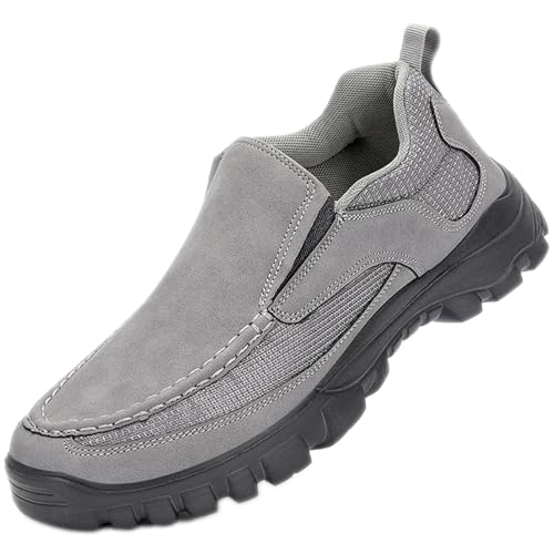 Men's Vintage Hand-Stitching Orthopedic Breathable Slip On Loafers Comfortable Arch Support Lightweight Non-Slip Soft Casual Walking Shoes Fashion Work Drive Dress Outdoor Sneakers