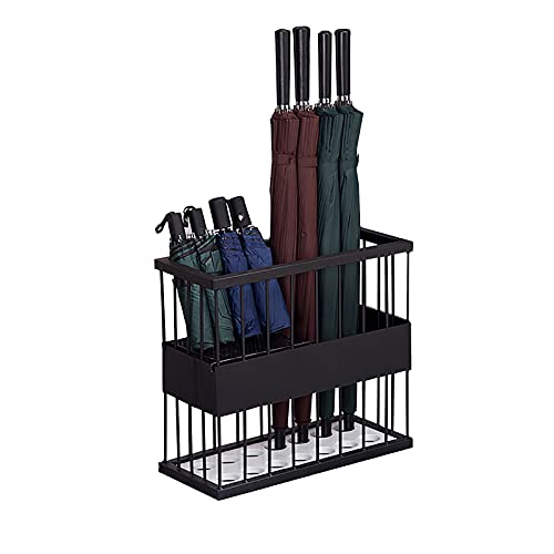 GYRAZXS Metal Umbrella Stand Entryway Hallway Nizer Rack for Storage Modern Rectangle Shelf for Walkistick Canes Indoor 48 * 21 * 44Cm